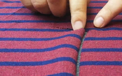 Automatic Layout and Cutting for Horizontal Striped T-shirt